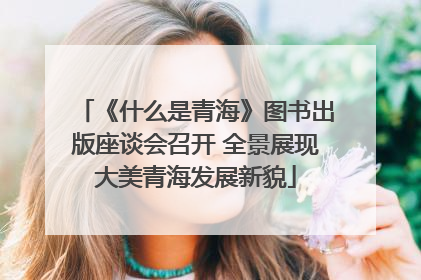 《什么是青海》图书出版座谈会召开 全景展现大美青海发展新貌