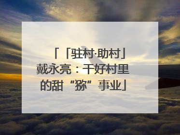 「驻村·助村」戴永亮：干好村里的甜“猕”事业