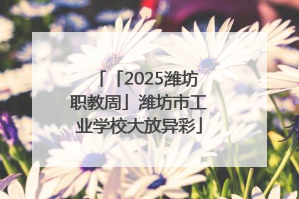 「2025潍坊职教周」潍坊市工业学校大放异彩