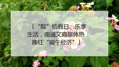 “粽”情假日、乐享生活，南通文商旅体热捧红“端午经济”
