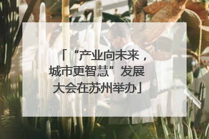 “产业向未来，城市更智慧”发展大会在苏州举办