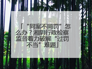 “同案不同罚”怎么办？湘阴行政检察监督着力破解“过罚不当”难题