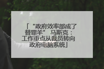 “政府效率部成了替罪羊” 马斯克：工作重点从裁员转向政府电脑系统