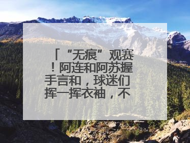 “无痕”观赛！阿连和阿苏握手言和，球迷们挥一挥衣袖，不留下一片云彩