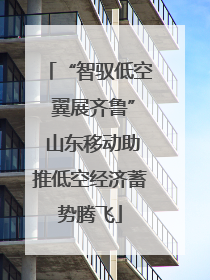 “智驭低空 翼展齐鲁” 山东移动助推低空经济蓄势腾飞