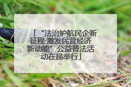 “法治护航民企新征程·激发民营经济新动能”公益普法活动在昆举行