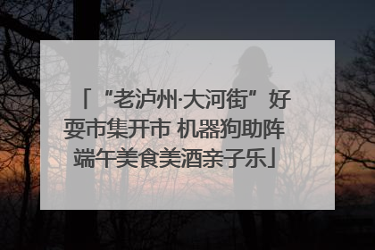 “老泸州·大河街”好耍市集开市 机器狗助阵端午美食美酒亲子乐