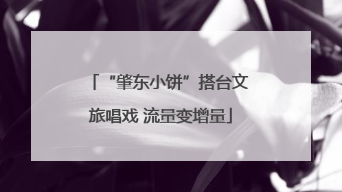 “肇东小饼”搭台文旅唱戏 流量变增量