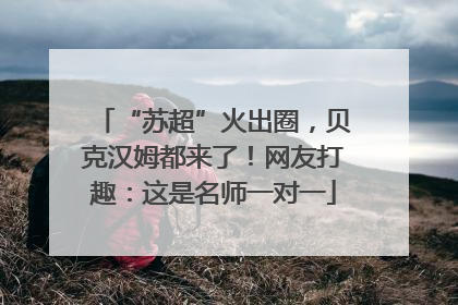 “苏超”火出圈，贝克汉姆都来了！网友打趣：这是名师一对一