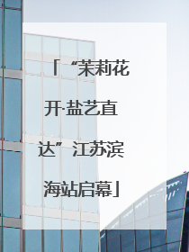 “茉莉花开·盐艺直达”江苏滨海站启幕