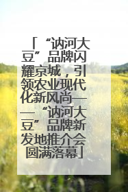 “讷河大豆”品牌闪耀京城，引领农业现代化新风尚——“讷河大豆”品牌新发地推介会圆满落幕