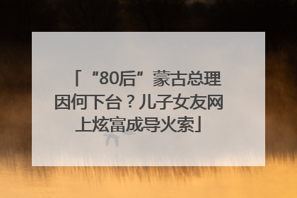“80后”蒙古总理因何下台？儿子女友网上炫富成导火索