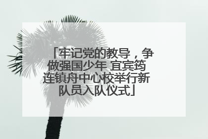 牢记党的教导，争做强国少年 宜宾筠连镇舟中心校举行新队员入队仪式
