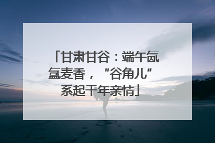 甘肃甘谷：端午氤氲麦香，“谷角儿”系起千年亲情