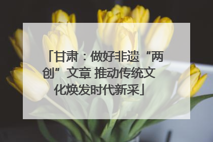甘肃：做好非遗“两创”文章 推动传统文化焕发时代新采