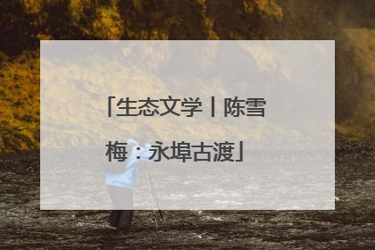 生态文学丨陈雪梅：永埠古渡
