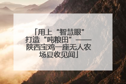 用上“智慧眼” 打造“吨粮田”——陕西宝鸡一座无人农场夏收见闻