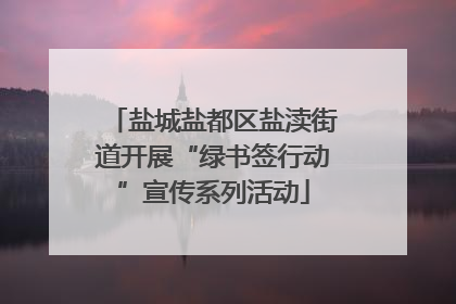 盐城盐都区盐渎街道开展“绿书签行动”宣传系列活动