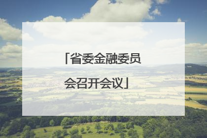 省委金融委员会召开会议
