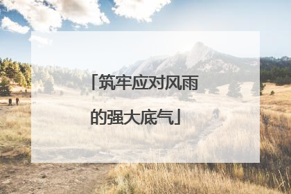 筑牢应对风雨的强大底气