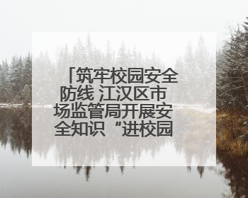 筑牢校园安全防线 江汉区市场监管局开展安全知识“进校园”活动