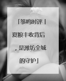 筝鸣时评丨夏粮丰收背后，是潍坊全城的守护