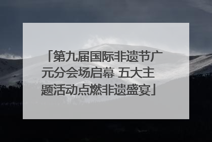 第九届国际非遗节广元分会场启幕 五大主题活动点燃非遗盛宴