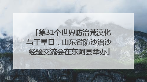 第31个世界防治荒漠化与干旱日，山东省防沙治沙经验交流会在东阿县举办