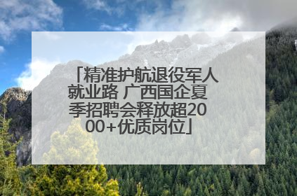 精准护航退役军人就业路 广西国企夏季招聘会释放超2000+优质岗位