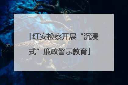 红安检察开展“沉浸式”廉政警示教育