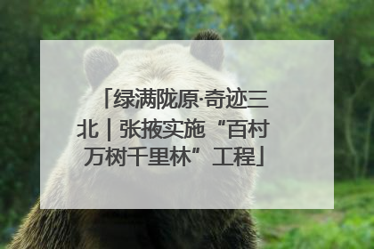 绿满陇原·奇迹三北｜张掖实施“百村万树千里林”工程