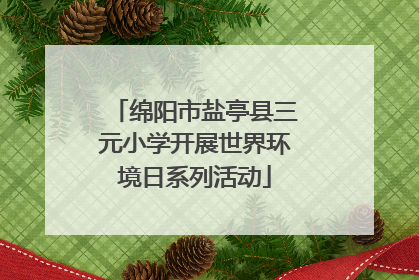 绵阳市盐亭县三元小学开展世界环境日系列活动