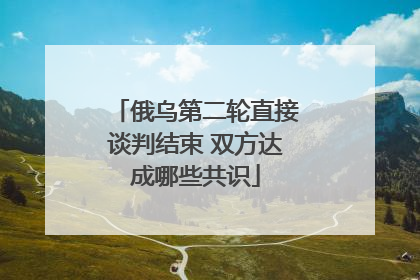 俄乌第二轮直接谈判结束 双方达成哪些共识