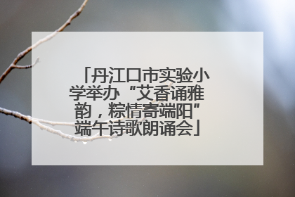 丹江口市实验小学举办“艾香诵雅韵，粽情寄端阳”端午诗歌朗诵会