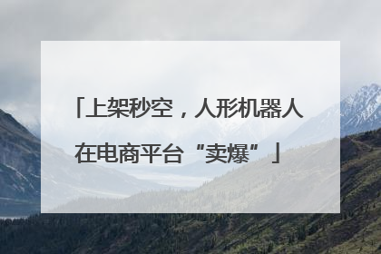 上架秒空，人形机器人在电商平台“卖爆”
