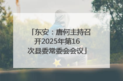 东安：唐何主持召开2025年第16次县委常委会会议