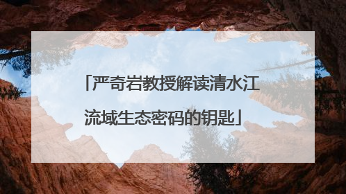 严奇岩教授解读清水江流域生态密码的钥匙