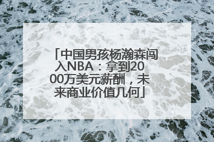 中国男孩杨瀚森闯入NBA：拿到2000万美元薪酬，未来商业价值几何