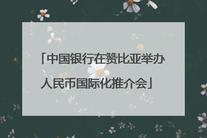 中国银行在赞比亚举办人民币国际化推介会