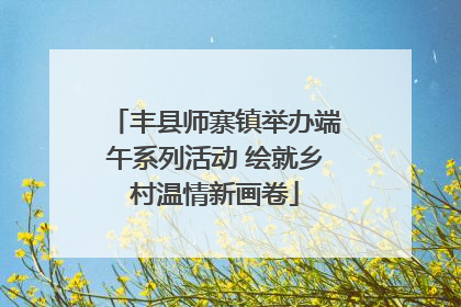 丰县师寨镇举办端午系列活动 绘就乡村温情新画卷
