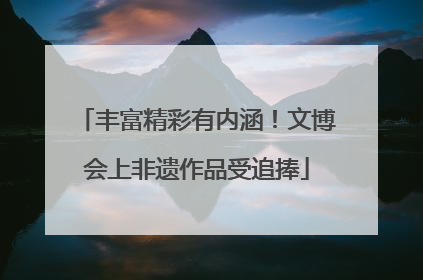 丰富精彩有内涵！文博会上非遗作品受追捧
