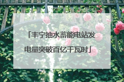 丰宁抽水蓄能电站发电量突破百亿千瓦时