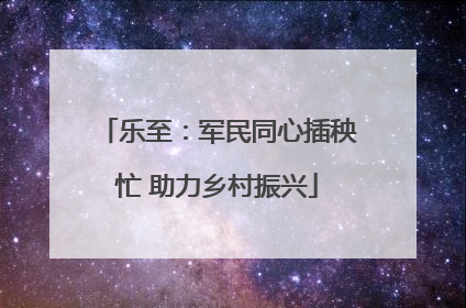乐至：军民同心插秧忙 助力乡村振兴
