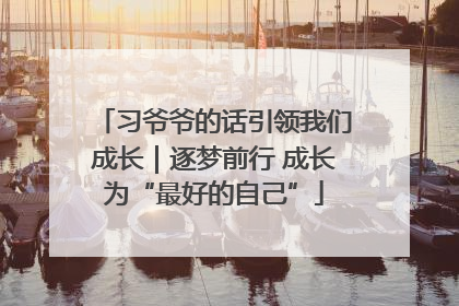 习爷爷的话引领我们成长｜逐梦前行 成长为“最好的自己”