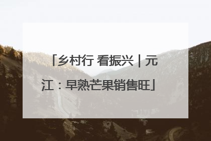 乡村行 看振兴｜元江：早熟芒果销售旺