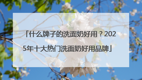 什么牌子的洗面奶好用？2025年十大热门洗面奶好用品牌