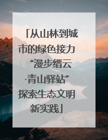 从山林到城市的绿色接力 “漫步缙云·青山驿站”探索生态文明新实践