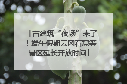 古建筑“夜场”来了！端午假期云冈石窟等景区延长开放时间