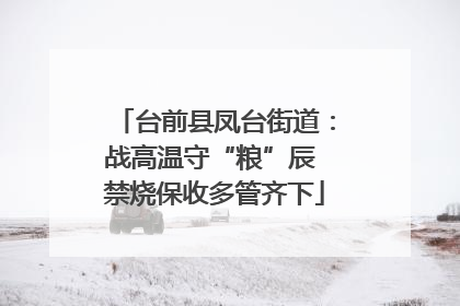 台前县凤台街道：战高温守“粮”辰 禁烧保收多管齐下