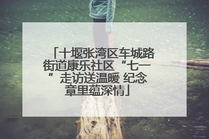 十堰张湾区车城路街道康乐社区“七一”走访送温暖 纪念章里蕴深情